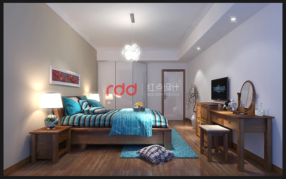 樣板房設(shè)計(jì)-云峰花園裴生雅居主臥(淺褐色)).jpg