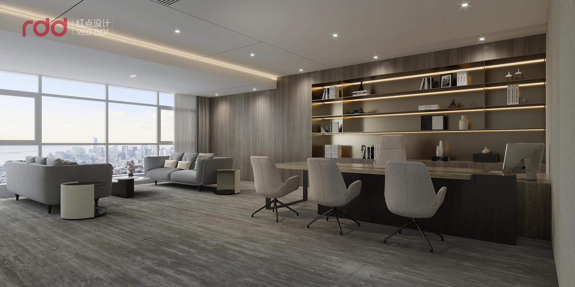 董事長(zhǎng)辦公室效果圖