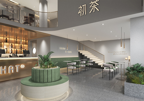 初茶（東莞企石店）-現(xiàn)代簡(jiǎn)約風(fēng)奶茶店設(shè)計(jì)裝修